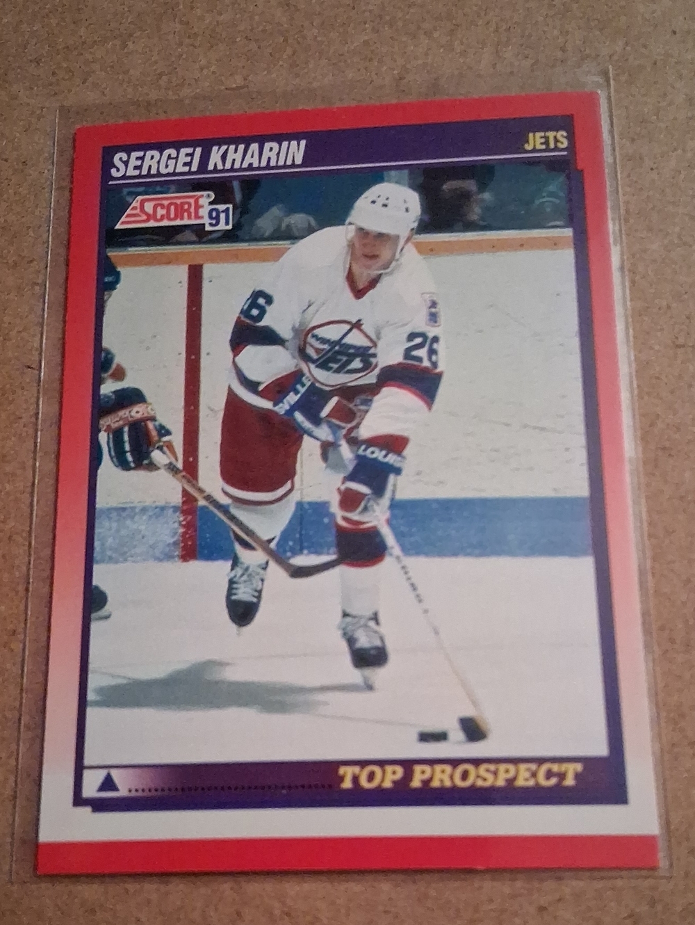 Score 1991-92 Sergei Kharin Hockey Card - Red/Purple Accent